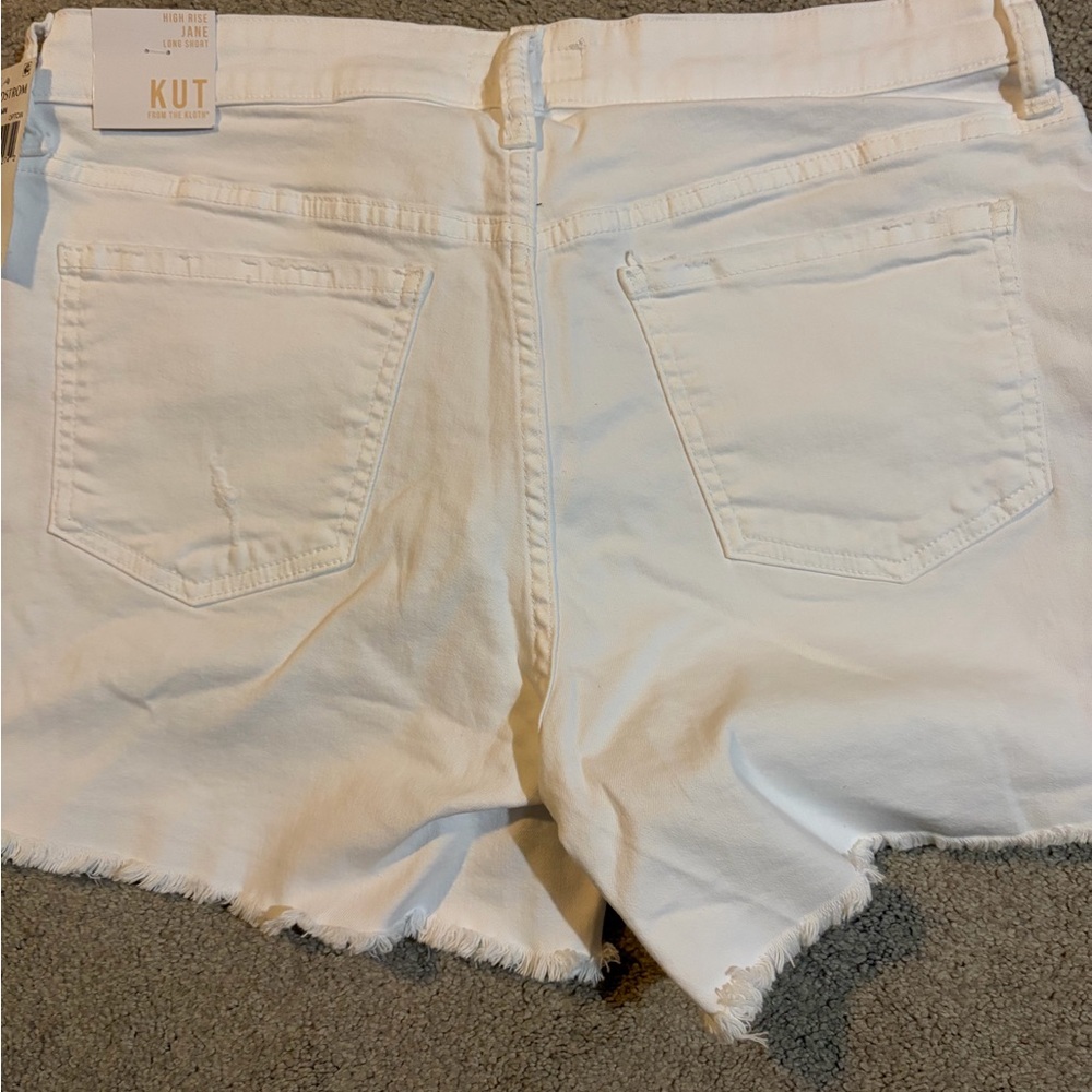 Kut from the Kloth White Jean Shorts - Picture 2 of 3